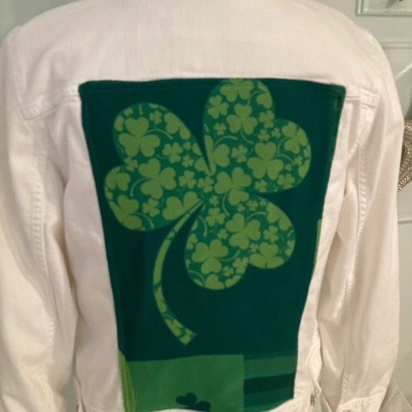 Embellished Jean Jacket-Petite Large - Picture 1 of 5